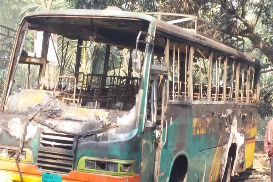 Transport workers’ indefinite strike underway in Dinajpur