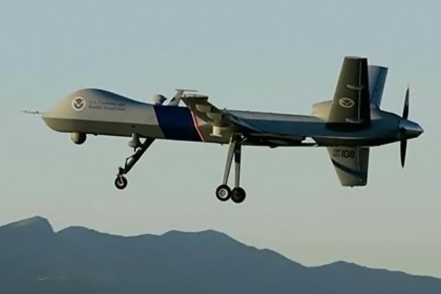 A US drone is seen in the image. — File photo by AP