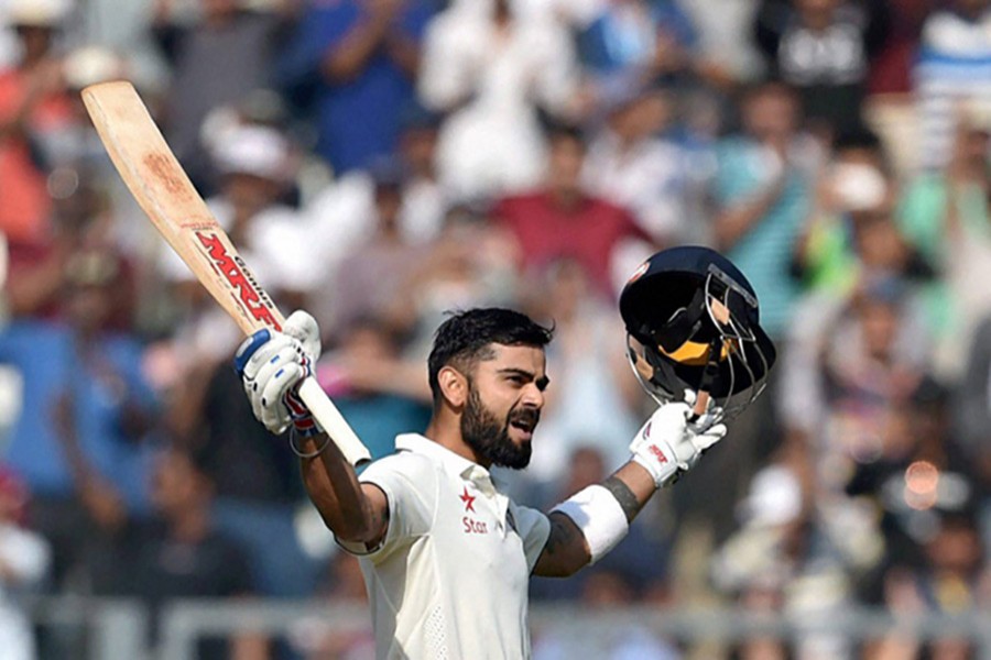 Kohli became the 11th Indian batsman to achieve the milestone and the fourth fastest in terms of innings behind Gavaskar, Sehwag, and Tendulkar. - AP file photo