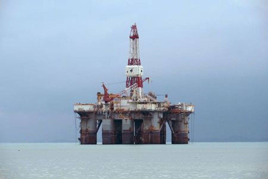 An oil rig off the coast of Johor, Malaysia. — Reuters