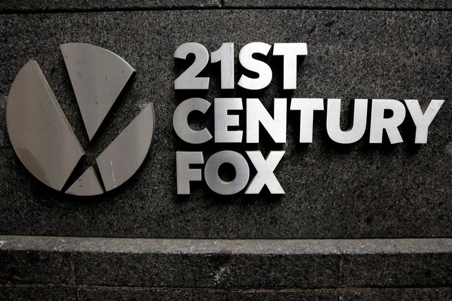 The Twenty-First Century Fox Studios logo is seen in this Reuters file photo.