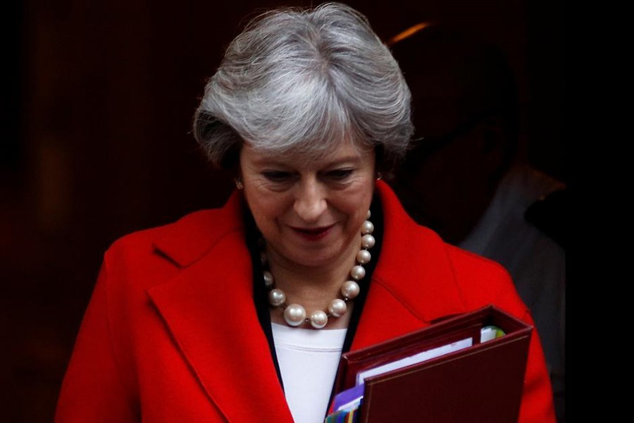 Britain's Prime Minister Theresa May leaves 10 Downing Street, London on November 22 last. - Reuters file photo