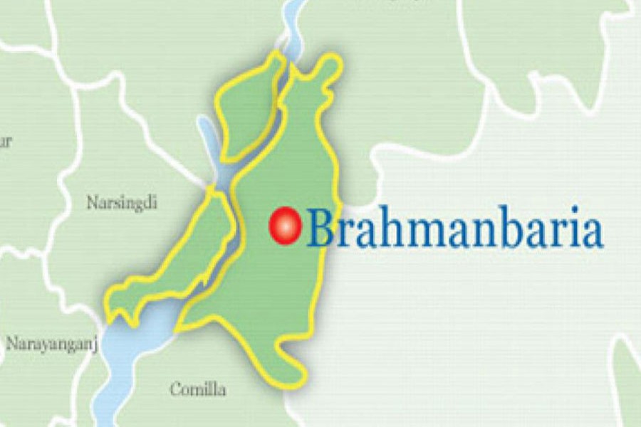 Google map showing Brahmanbaria district