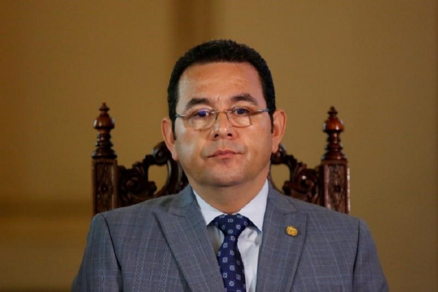 Guatemala's President Jimmy Morales is seen at the National Palace in Guatemala City, Guatemala, November 24, 2017. Reuters