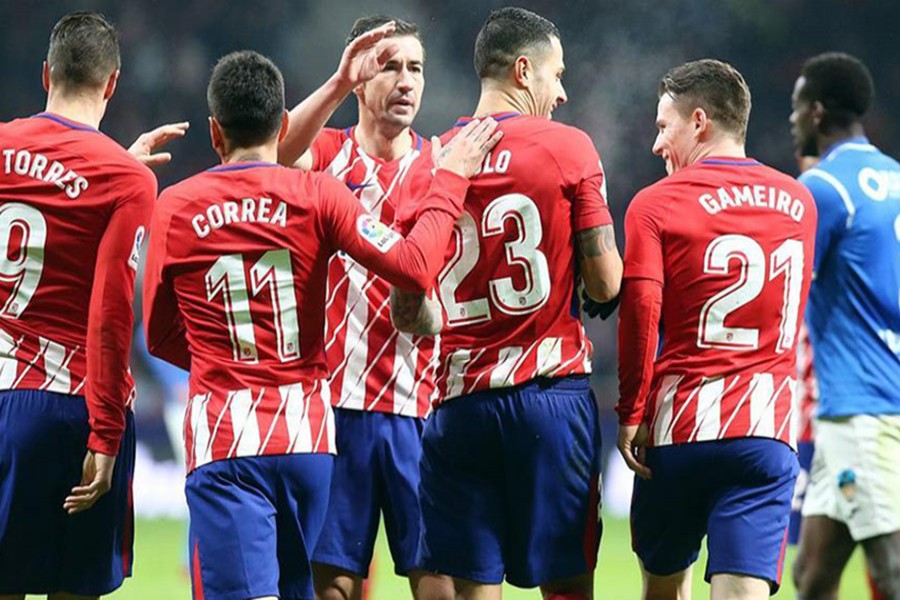 Atletico Madrid win 7-0 on aggregate against Lleida Esportiu in Copa del Rey. Atlético de Madrid/Twitter photo via hindustantimes