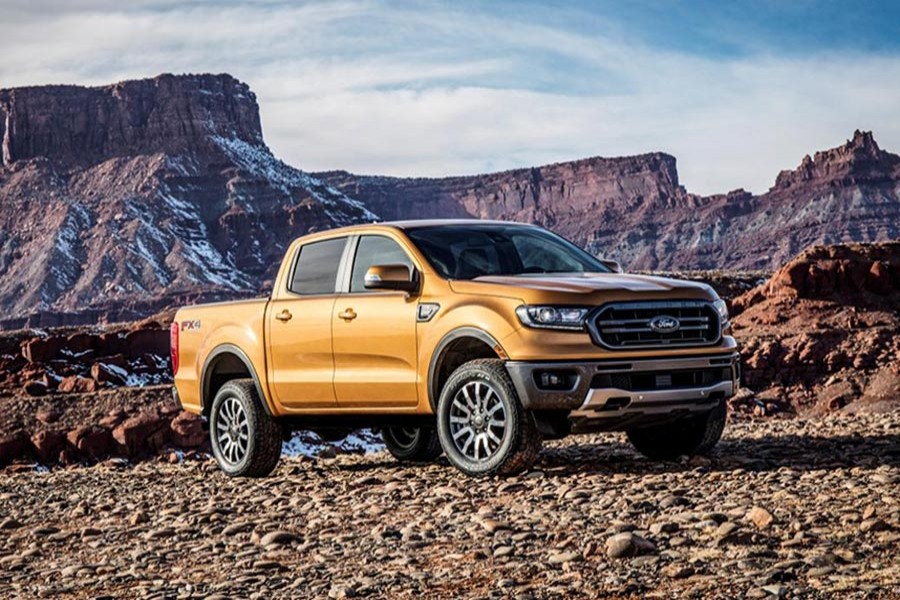 The 2019 Ford Ranger is pictured in this undated handout photo obtained by Reuters news agency.