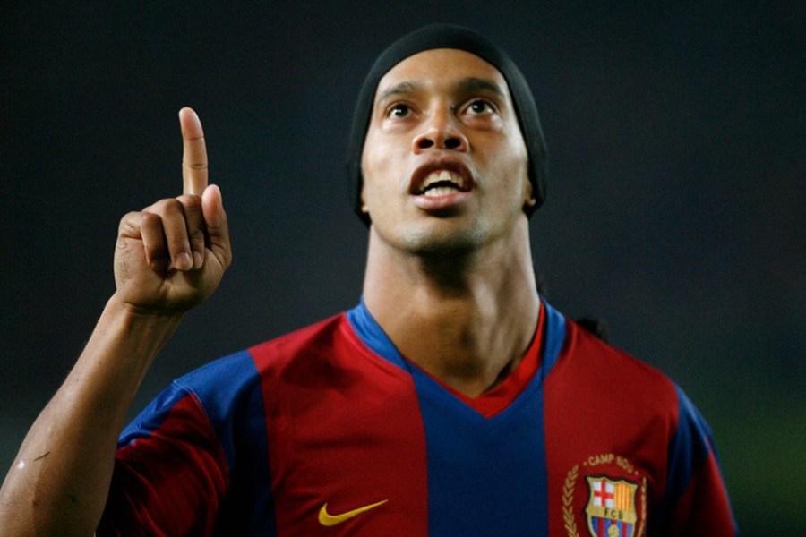 The Brazil great wins the Champions League in 2006 with Barcelona. - Reuters file photo