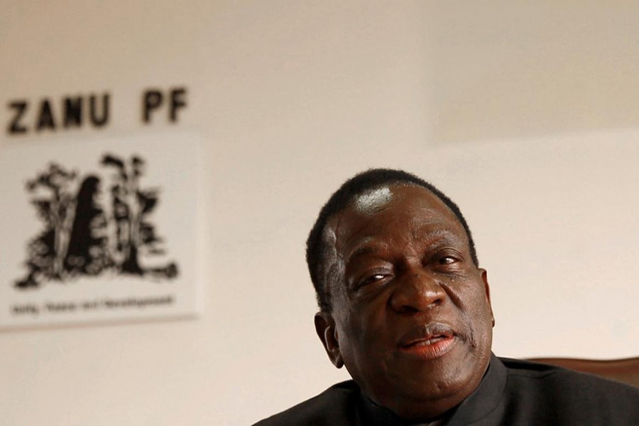 Zimbabwe's President Emmerson Mnangagwa looks on as he chairs ZANU PF's Politburo meeting in Harare, Zimbabwe, December 13, 2017. - Reuters file photo