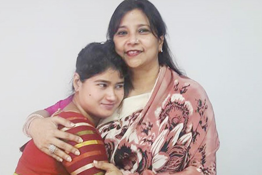 Purnima Rani Shil with State Minister for Information Tarana Halim