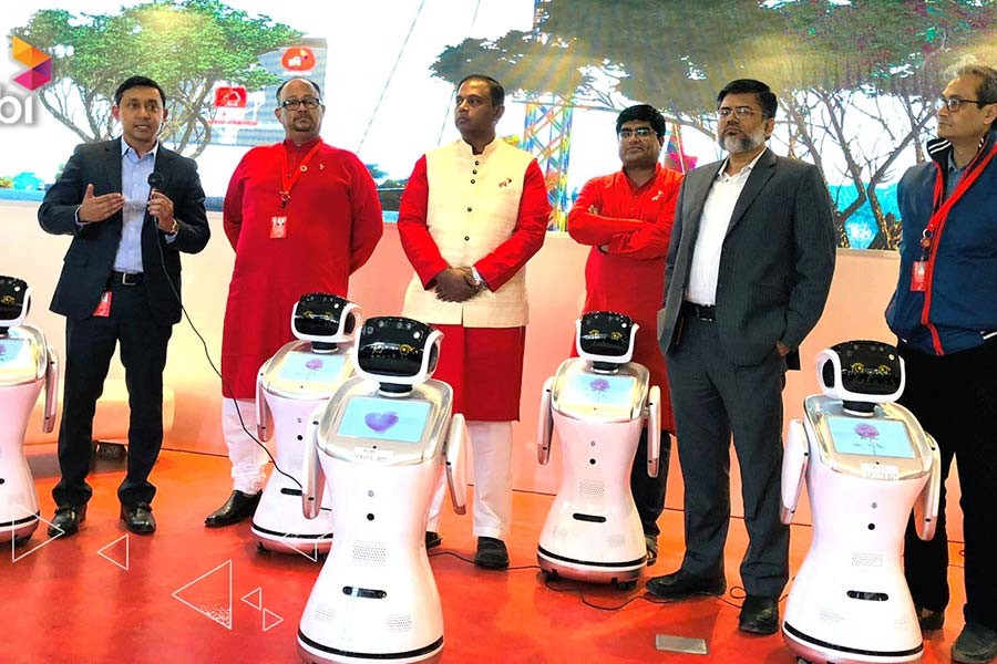 Robi introduces service robots in Bangladesh