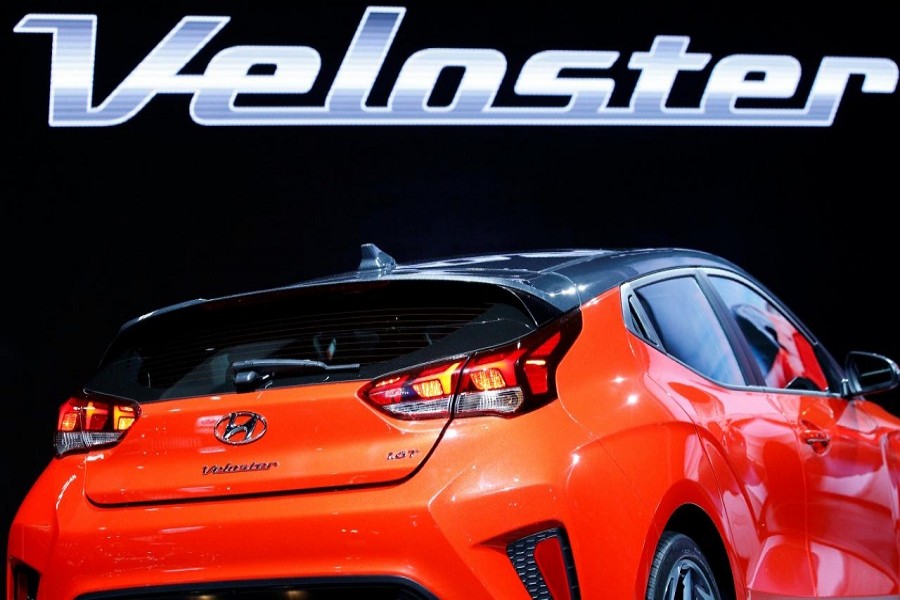 Rear view of the 2019 Hyundai Veloster being displayed at the North American International Auto Show in Detroit, Michigan, US, January 15, 2018. Reuters/File Photo