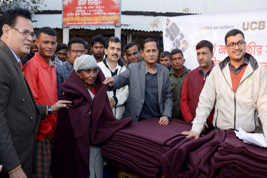 UCB distributes blankets at Panchagarh