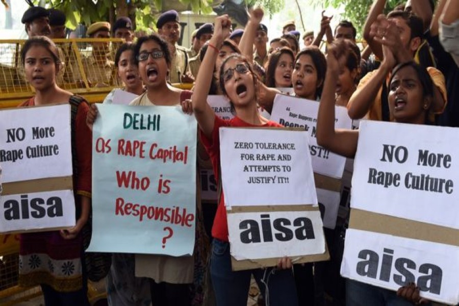 There is growing anger in India against rape and sexual violence, photo collected