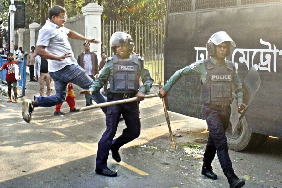 Three cases follow BNP attacks on police