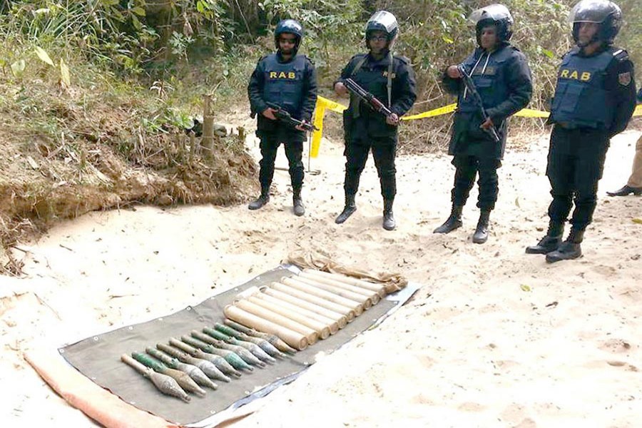 RAB recovers 10 rocket launchers from Habiganj forest