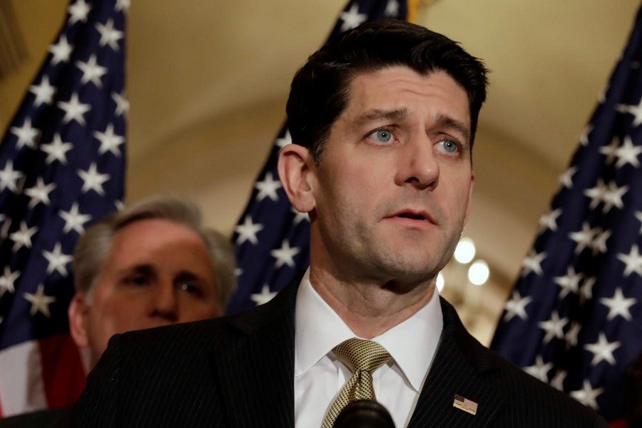 House Speaker Paul Ryan (R-WI) speaks at a news conference with Republican leaders on Capitol Hill in Washington, US, January 18, 2018. Reuters/File Photo