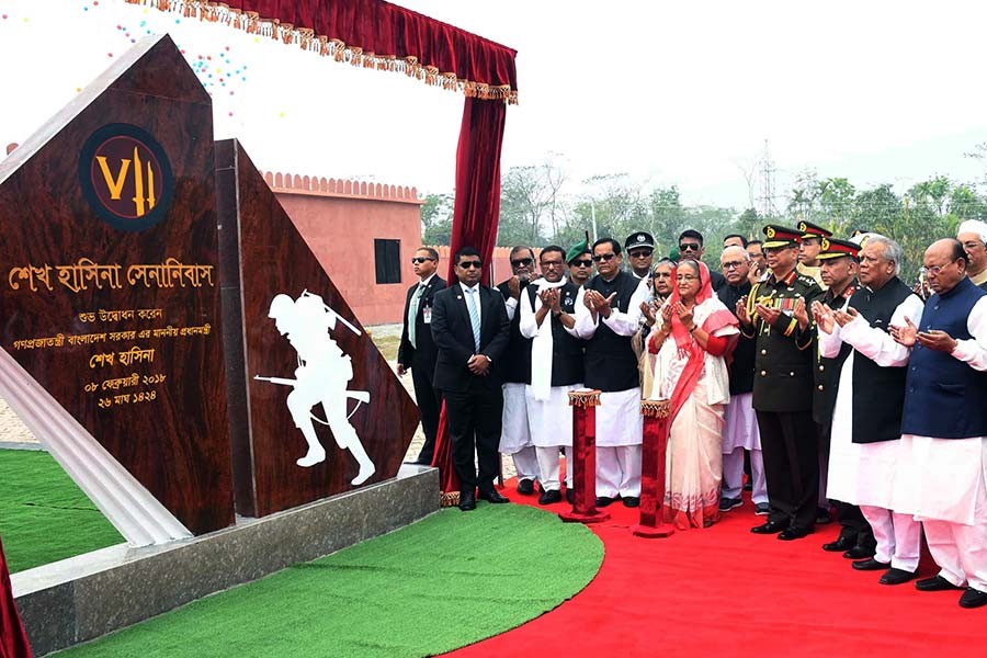PM opens Sheikh Hasina Cantonment