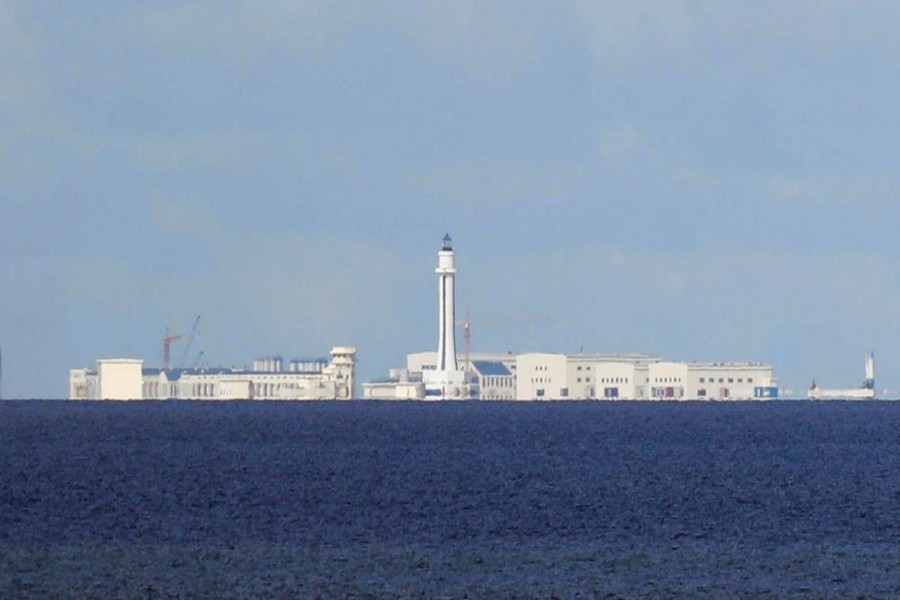 Chinese structures are pictured at the disputed Spratlys in South China Sea April 21, 2017. Reuters/File Photo