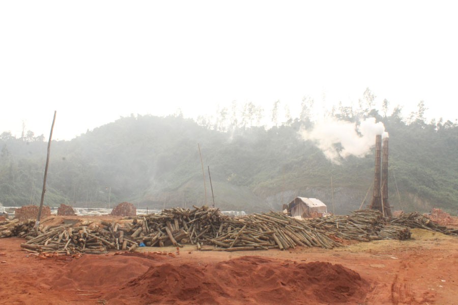 One of 27 brickfields in Lama upazila of Bandarban district. The photo was taken on Saturday.