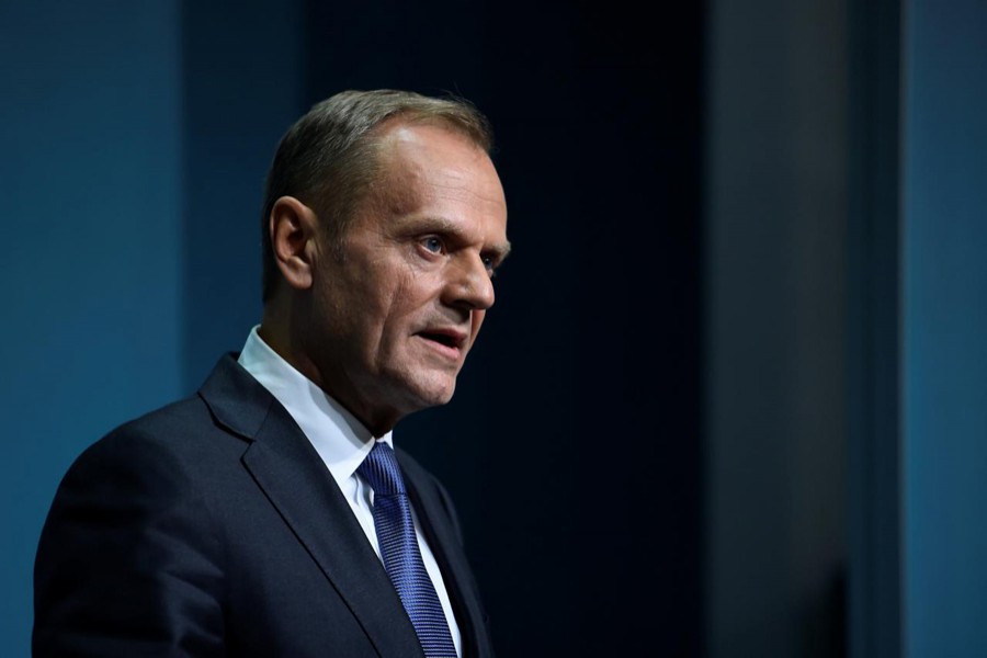 European Council President Donald Tusk speaks at a press conference at Government buildings in Dublin, Ireland, December 1, 2017. Reuters/File Photo