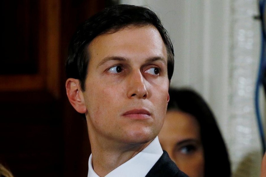 White House Senior Advisor Jared Kushner listens during President Donald Trump's joint news conference with German Chancellor Angela Merkel in the East Room of the White House in Washington, March 17, 2017. Reuters/File Photo