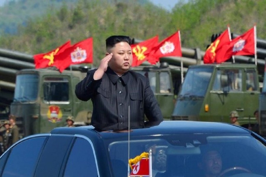 North Korea's leader Kim Jong Un inspects artillery launchers ahead of a military drill marking the 85th anniversary of the establishment of the Korean People's Army (KPA) on April 25, 2017. KCNA/File Photo via Reuters