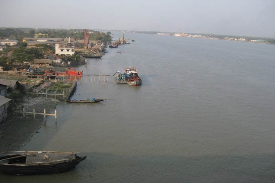 Clinker-laden cargo sinks in Rupsha River