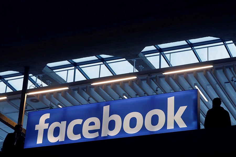 Facebook logo is seen at a start-up companies gathering at Paris' Station F in Paris, France on January 17, 2017 - Reuters/File