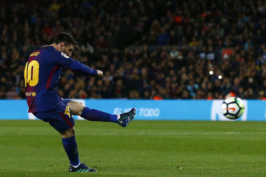 The  Argentine's sublime free-kick against Leganes was his 37th goal in all competitions this season - AP photo