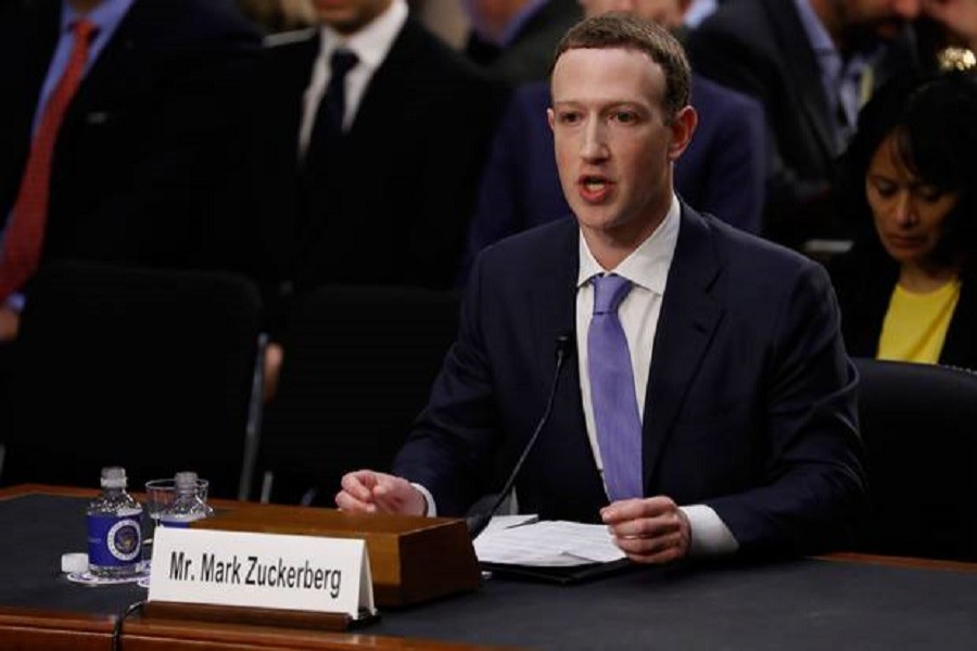 Facebook CEO Mark Zuckerberg testifies before a joint Senate Judiciary and Commerce Committees hearing regarding the company’s use and protection of user data, on Capitol Hill in Washington, US, April 10, 2018. Reuters