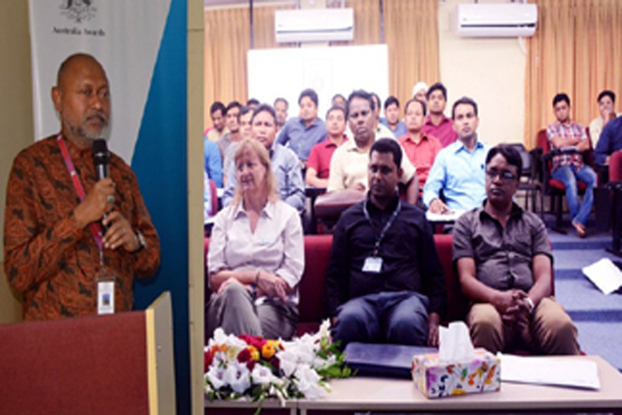 Discussion on Australian scholarship held at BRUR. BSS Photo