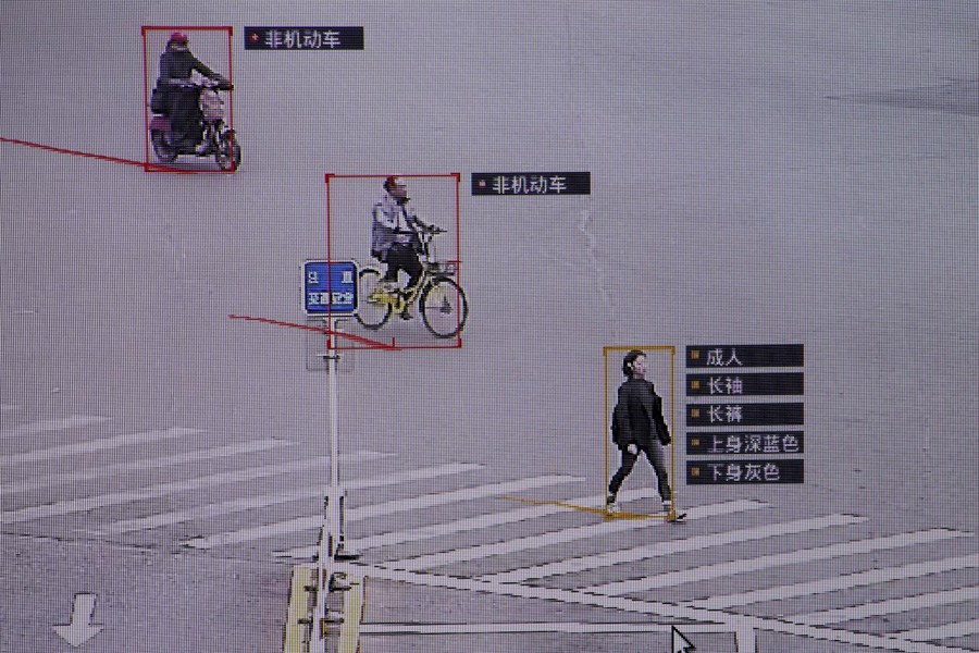 SenseTime surveillance software identifying details about people and vehicles runs as a demonstration at the company's office in Beijing, China, October 11, 2017. Reuters /File Photo