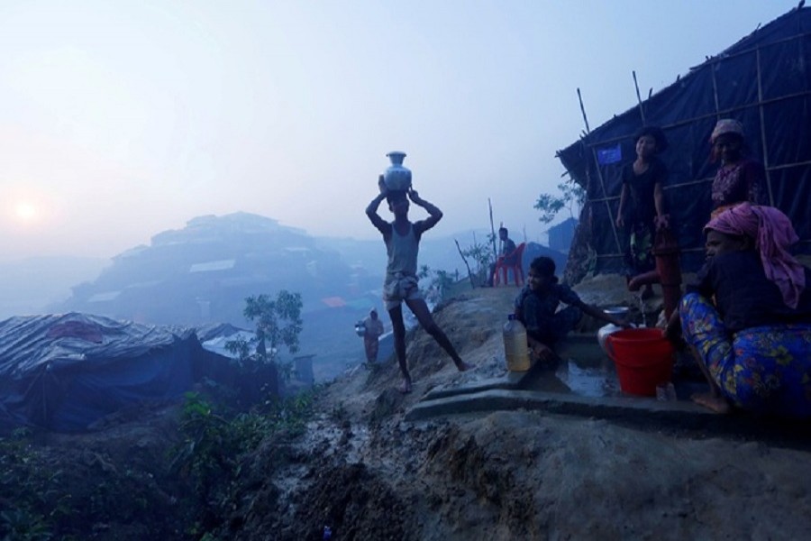 Rohingyas brace for rains, landslides