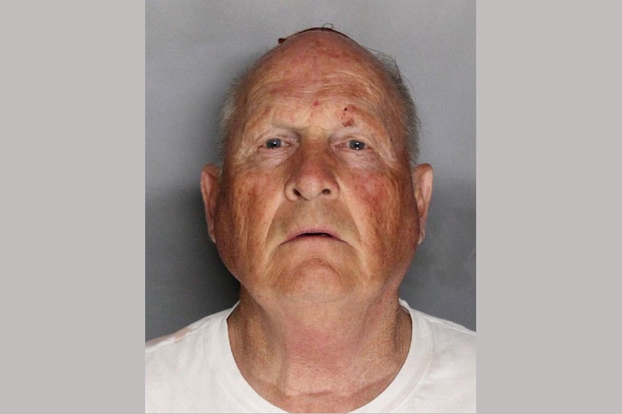 Joseph James Deangelo, 72 appears in a booking photo provided by the Sacramento County Sheriff's Department, April 25, 2018. Sacramento County Sheriff's Department/Handout via Reuters.