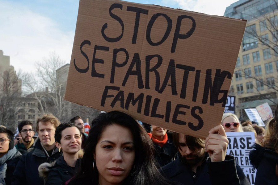 New Yorkers protest against the Trump administration’s new immigration policies and accompanying ICE raids, February 11, 2017. Reuters.