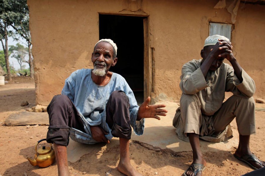 A Fulani man, displaced by violence from southern Kaduna, narrates his story to Reuters in front of his house in Kaduna, Nigeria January 9, 2017. Reuters photo.