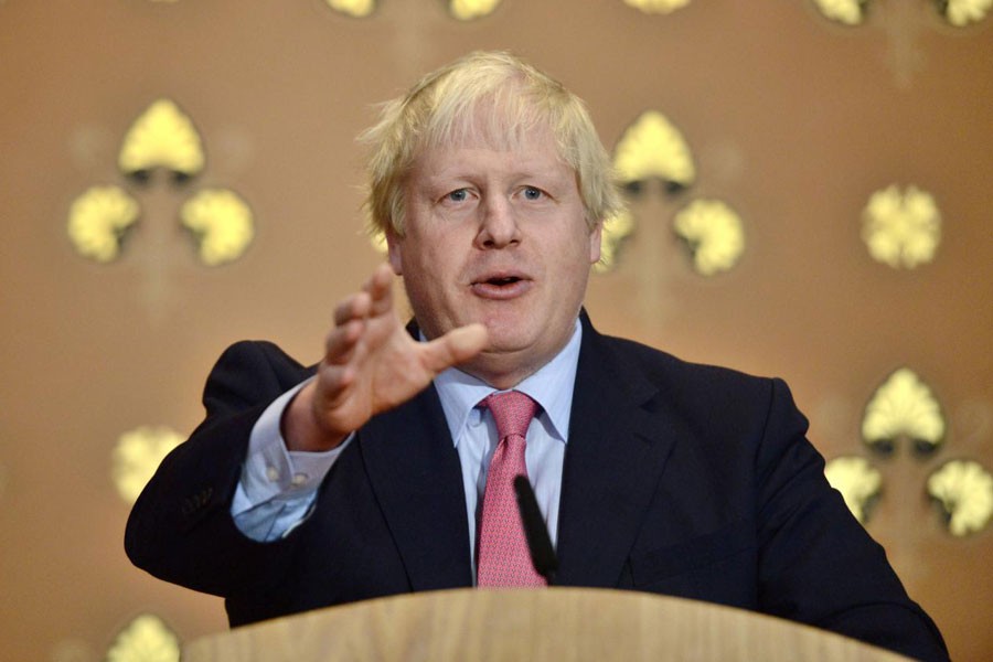 Britain’s Foreign Secretary Boris Johnson gives a speech at the Foreign Office in London December 7, 2017. Reuters.