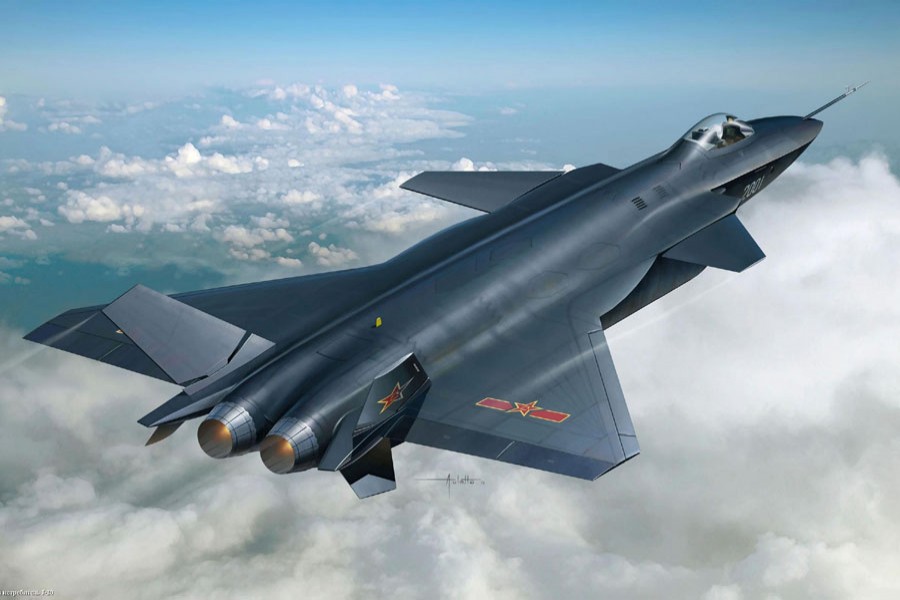 China's J-20 stealth fighter jets taking part in their first-ever combat training over the ocean. File Photo (Collected)