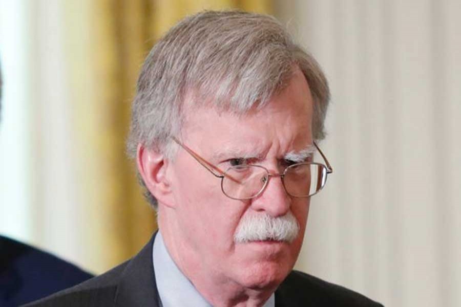 National security adviser John Bolton arrives for a joint news conference between US President Donald Trump and Germany's Chancellor Angela Merkel in the East Room of the White House in Washington, US, April 27, 2018. Reuters/Files