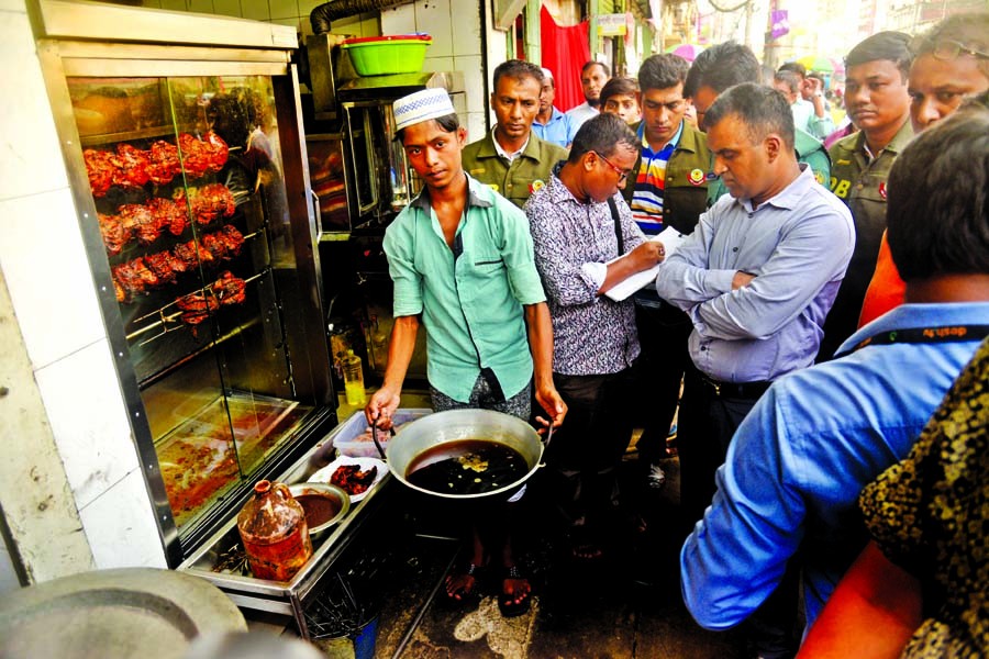 BSTI mobile court fines four food shops in city