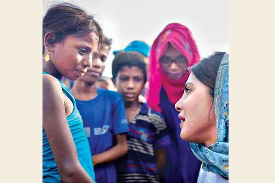 Priyanka Chopra hears Rohingya children’s harrowing tales