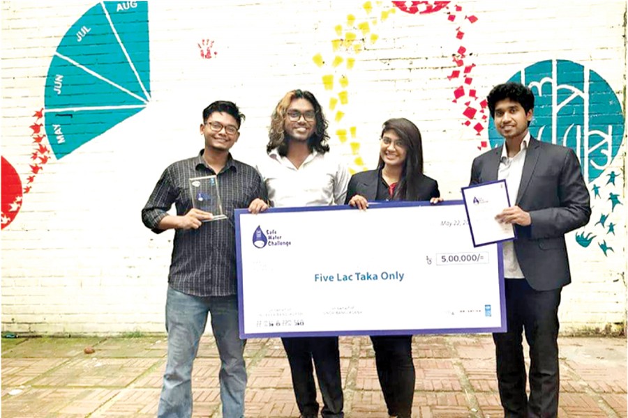 Team Tetra, consisting of Asif Hossain Tamim, Shabbir Rudro, Sabrina Rashid Sheonty and Mubasshir Tahmid - all are students of BUET