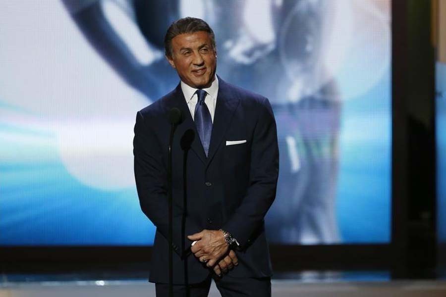 Actor Sylvester Stallone introduces a clip from the nominated film "Creed" at the 47th NAACP Image Awards in Pasadena, California February 5, 2016. Reuters/File