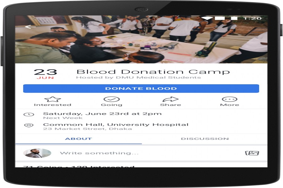 Facebook making it easier to donate blood