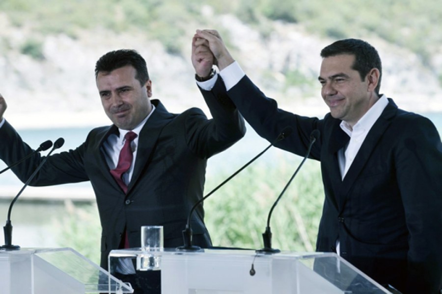 Greece, Macedonia sign historic deal to end name row