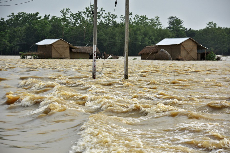 Most border outposts submerged as flood situation worsened in Assam