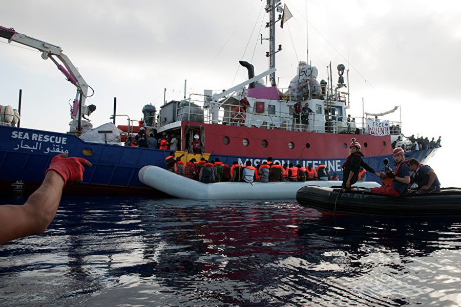 The two ships work for the German NGO Mission Lifeline