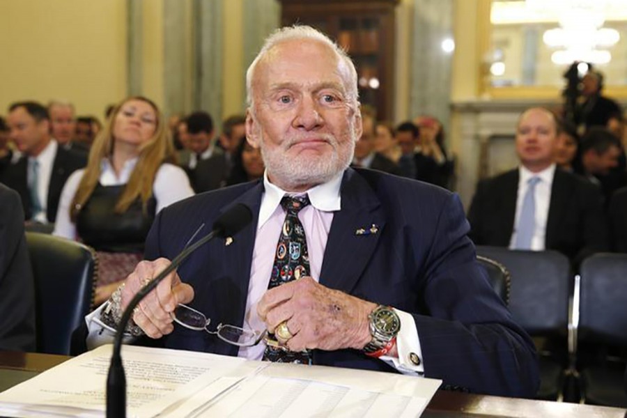 Former astronaut Buzz Aldrin seen in this Reuters file photo