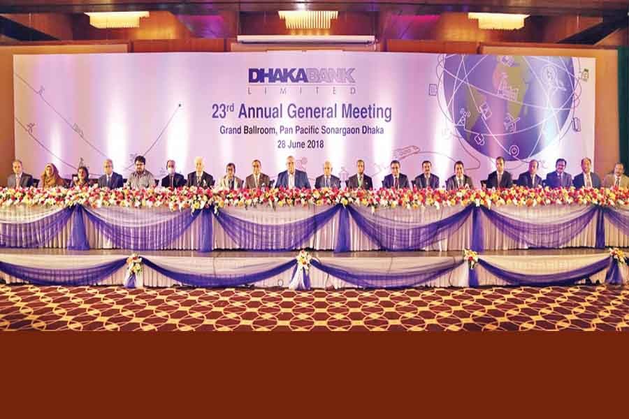 The 23rd AGM of Dhaka Bank Limited was held on Thursday at Pan Pacific Sonargaon, Dhaka