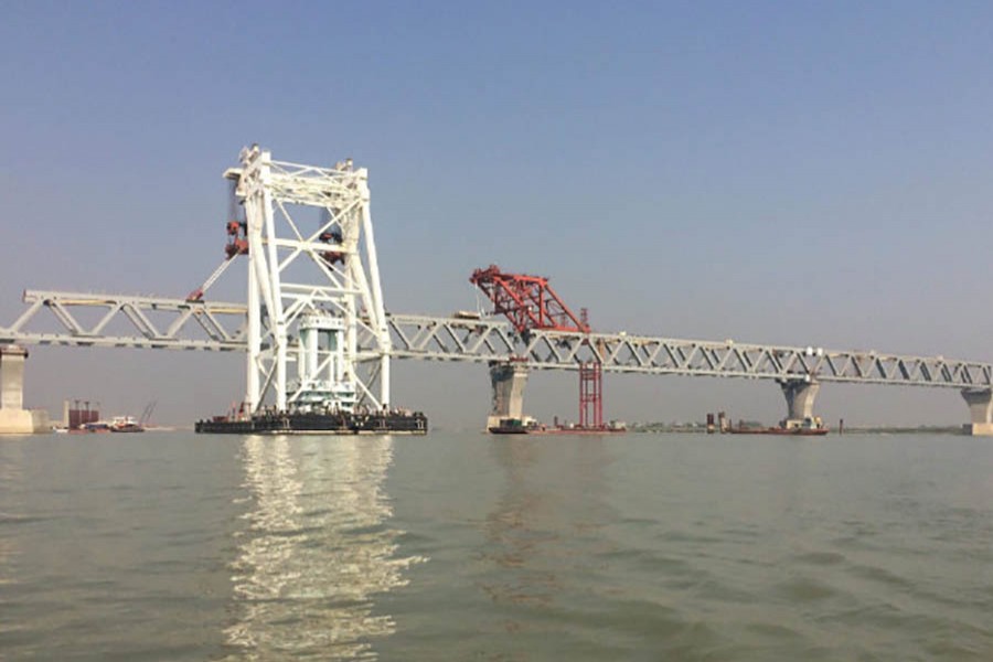 Padma Bridge now more visible with fifth span installation
